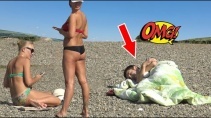Лучшие PRANK на пляже у моря с молодым человеком - «Видео приколы»