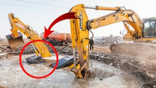 Экскаваторы которые переоцени свои возможности - «Видео приколы»